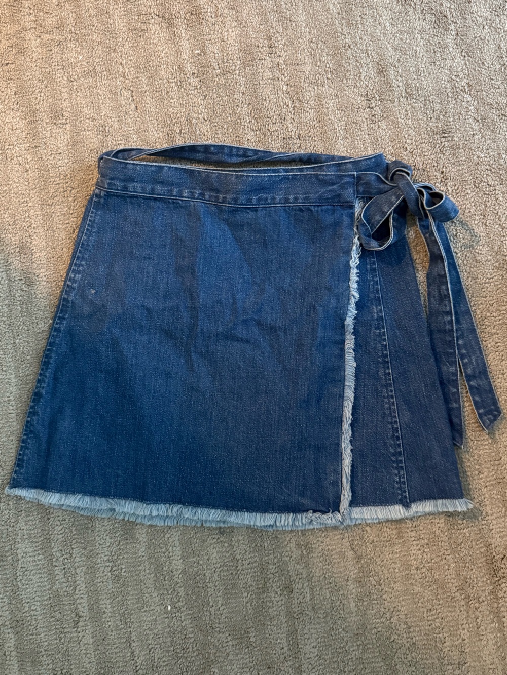Denim Wrap Skirt with Tie - Dark Blue from Madewell